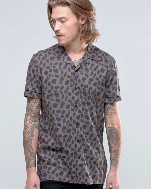 Leopard Camp Collar Shirt