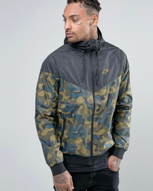 Camo Colourblock Windbreaker