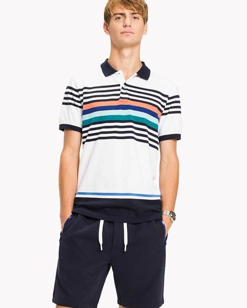 Bold Stripe Knit Polo