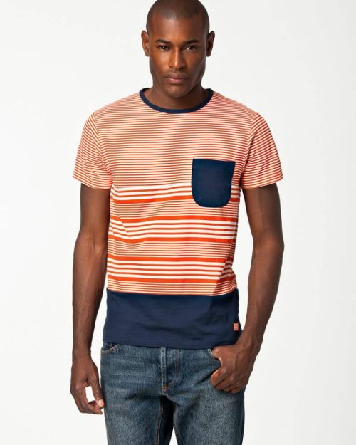 Wide Stripe Pocket Tee