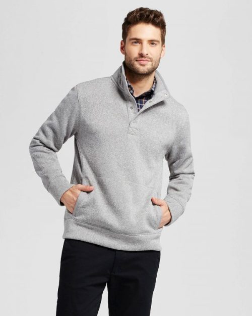 Sweater Fleece Snap Pullover